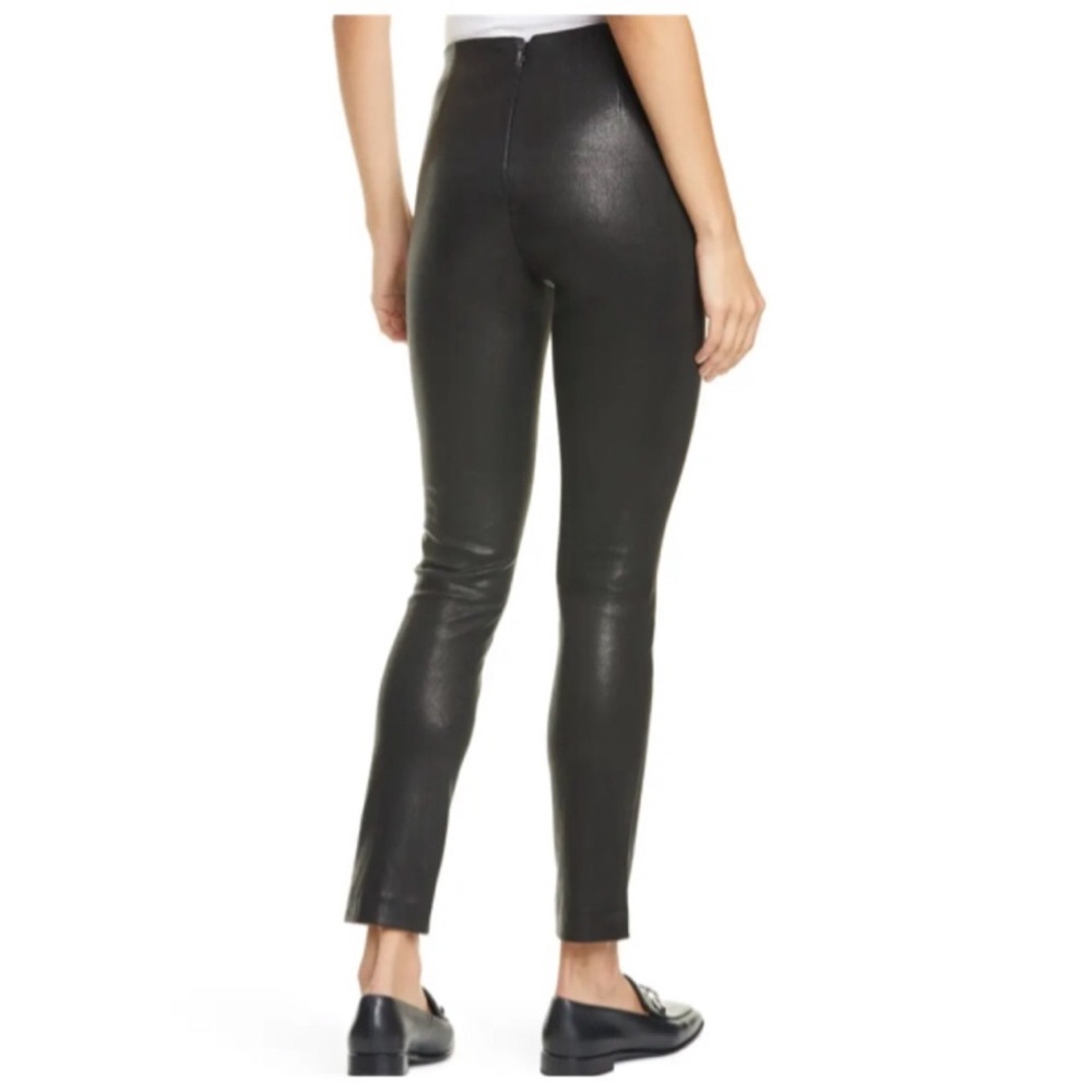 rag & bone Black High Rise Lamb Leather Pants